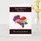 Persoonlijke Valentijnsdag Kaart (Gele Bloem)