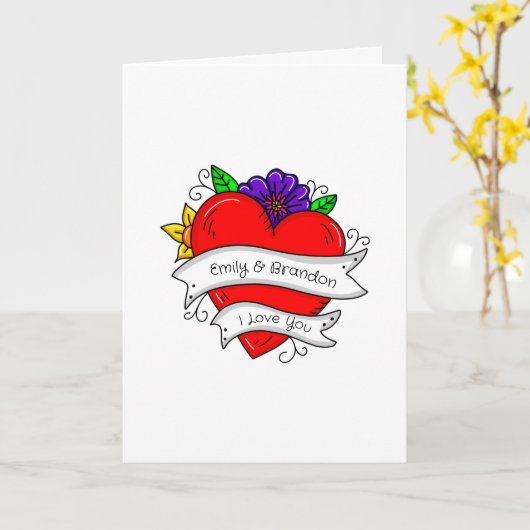 Persoonlijke Valentijnsdag Kaart (Gele Bloem)