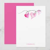 Persoonlijke Valentijnsdag kaart Notitiekaartje (Voorkant / Achterkant)