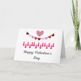 Persoonlijke Valentijnsdag kaart Roze harten