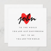 Persoonlijke Valentijnsdag kaart voor hem (Voorkant / Achterkant)