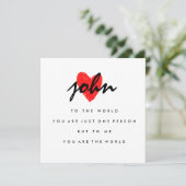 Persoonlijke Valentijnsdag kaart voor hem (Staand voorkant)