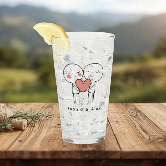 Persoonlijke Valentijnsdag Koppel Glas Cup