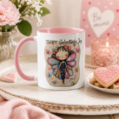 Persoonlijke Valentijnsdag Lieve Vlinderfee Mok