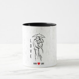 Persoonlijke Valentijnsdag mok met eigen namen