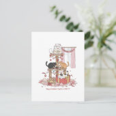 Persoonlijke Valentijnsdag Postkaart met Katten (Staand voorkant)