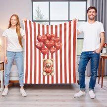 persoonlijke valentijnsdag rode gestreepte beer
