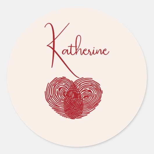 Persoonlijke Valentijnsdag Ronde Sticker (Voorkant)