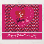 Persoonlijke Valentijnsdag Sparkling Wijnetiket (Enkel label)