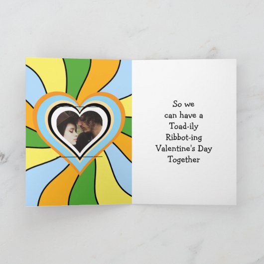 Persoonlijke Valentijnsdag | Thema Kikker Feestdagen Kaart (Binnen)