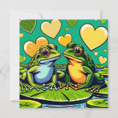 Persoonlijke Valentijnsdag | Thema Kikker Feestdagenkaart (Voorkant)