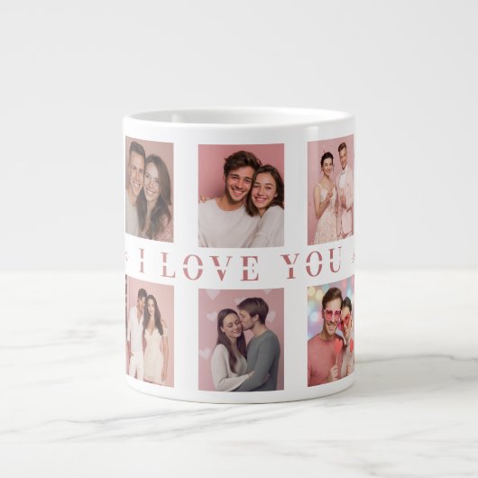Persoonlijke Valentijnsdagmok | Aangepaste foto's Grote Koffiekop (Voorkant)