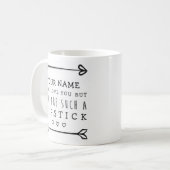 Persoonlijke Valentijnse  Funny Mug - Dipstick Koffiemok (Voorkant links)