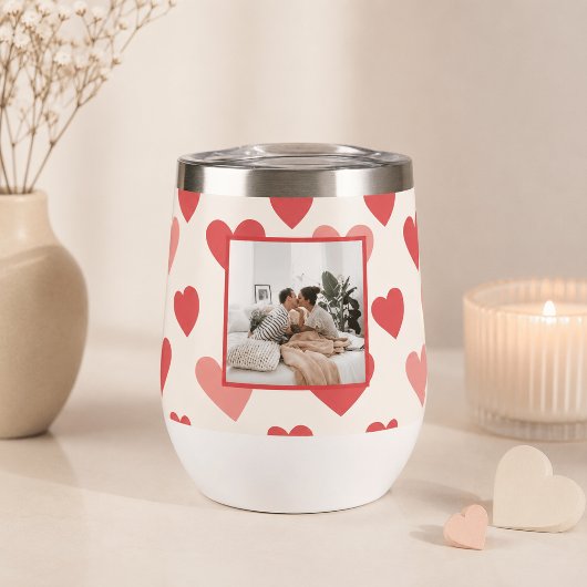 Persoonlijke Valentijnsfoto Hart Waterfles