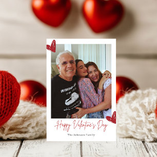 Persoonlijke Valentijnskaart met familiefoto Feestdagenkaart