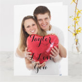 Persoonlijke Valentijnskaart met foto Kaart (Gele Bloem)