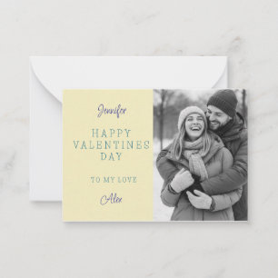 Persoonlijke Valentijnskaart met foto Notitiekaartje