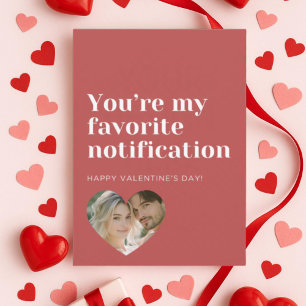Persoonlijke Valentijnskaart met foto roze Feestdagenkaart