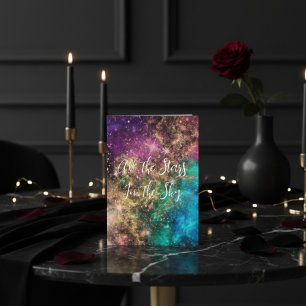 Persoonlijke Valentijnskaart met hemelsterren Feestdagenkaart