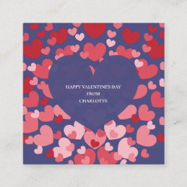 Persoonlijke Valentijnskaart voor de klas met hart Informatiekaartje
