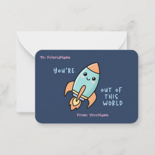 Persoonlijke Valentijnskaart voor de klas van kind Notitiekaartje