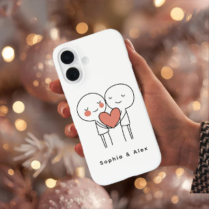 Persoonlijke valentijnskaart voor koppel-matching  iPhone 16 hoesje