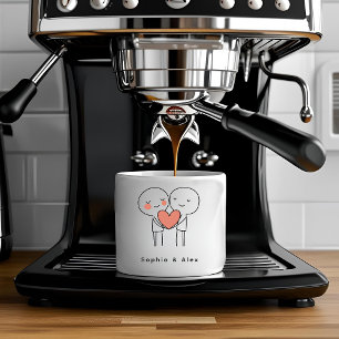 Persoonlijke valentijnskaart voor koppels espresso kop