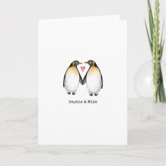 Persoonlijke Valentijnskaart voor Pinguïn Liefde Kaart