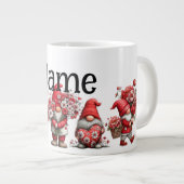 Persoonlijke valentijnskabouters grote koffiekop (Voorkant rechts)
