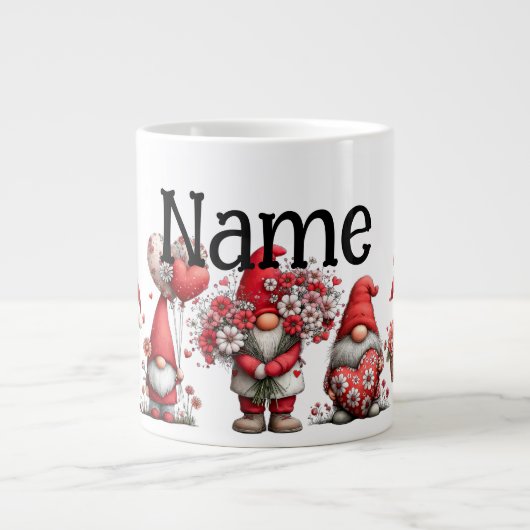 Persoonlijke valentijnskabouters grote koffiekop (Voorkant)