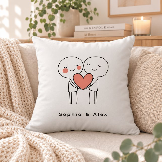 Persoonlijke valentijnskoppels matching  kussen (Creator heeft geüpload)