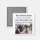 Persoonlijke Valentijnskrant  Magneet (Voorkant / Achterkant)
