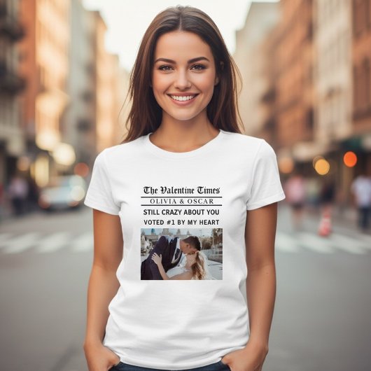 Persoonlijke Valentijnskrant T-shirt