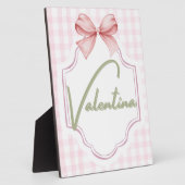 Persoonlijke Valentina Baby Meisje Slaapkamer Ging Fotoplaat (Zijkant)