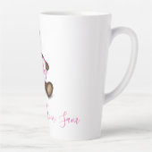 Persoonlijke Valnetine's Day  Teddy Bear Latte Mok (Rechts)