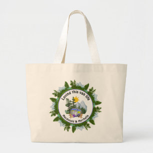 Persoonlijke Van Life CARAVAN Camper Grote Tote Bag