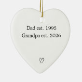 Persoonlijke 'Van vader tot opa hart' Keramisch Ornament (Rechts)