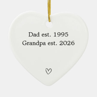 Persoonlijke 'Van vader tot opa hart' Keramisch Ornament