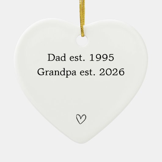 Persoonlijke 'Van vader tot opa hart' Keramisch Ornament (Voorkant)