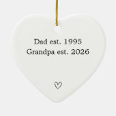 Persoonlijke 'Van vader tot opa hart' Keramisch Ornament (Achterkant)