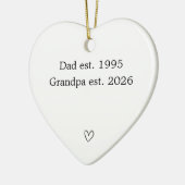 Persoonlijke 'Van vader tot opa hart' Keramisch Ornament (Links)