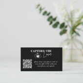 Persoonlijke vangst van de Liefde Wedding Qr-code Informatiekaartje (Staand voorkant)