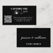 Persoonlijke vangst van de Liefde Wedding Qr-code Informatiekaartje (Voorkant / Achterkant)