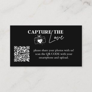 Persoonlijke vangst van de Liefde Wedding Qr-code Informatiekaartje