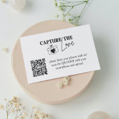 Persoonlijke vangst van de Liefde Wedding Qr-code Informatiekaartje
