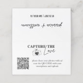 Persoonlijke vangst van de Liefde Wedding Qr-code Klantenkaartje (Buitenkant ongevouwen)