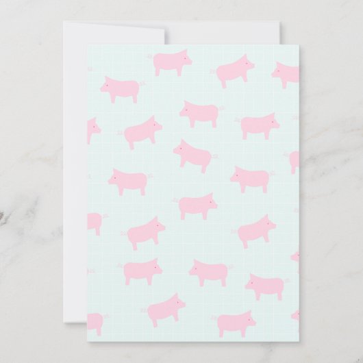 Persoonlijke Varkens Noecards Bedankkaart (Achterkant)