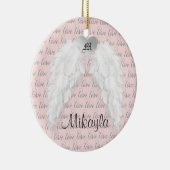 Persoonlijke Veer Angel Wings Keramisch Ornament (Rechts)