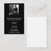 Persoonlijke veiligheid en bodyguards visitekaartje (Voorkant / Achterkant)