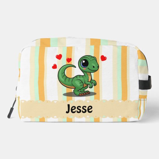 Persoonlijke Velociraptor Dinosaurus Potloodetui Toilettasje (Achterkant)